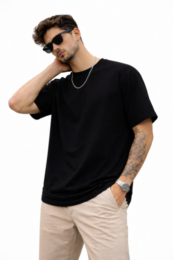 Slackroid 100% Cotton Round Neck T-Shirt – 220 GSM Premium Quality | Slackroid Marketplace