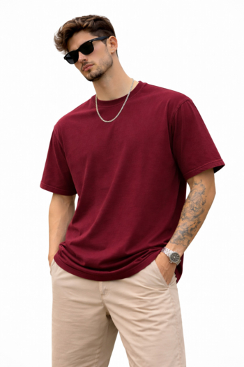 Premium 100% cotton round neck t-shirt by Slackroid Marketplace, made with 220 GSM fabric for a perfect balance of comfort, durability, and everyday style.