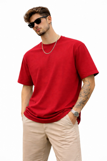 Premium 100% cotton round neck t-shirt by Slackroid Marketplace, made with 220 GSM fabric for a perfect balance of comfort, durability, and everyday style.