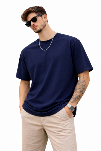 Premium 100% cotton round neck t-shirt by Slackroid Marketplace, made with 220 GSM fabric for a perfect balance of comfort, durability, and everyday style.