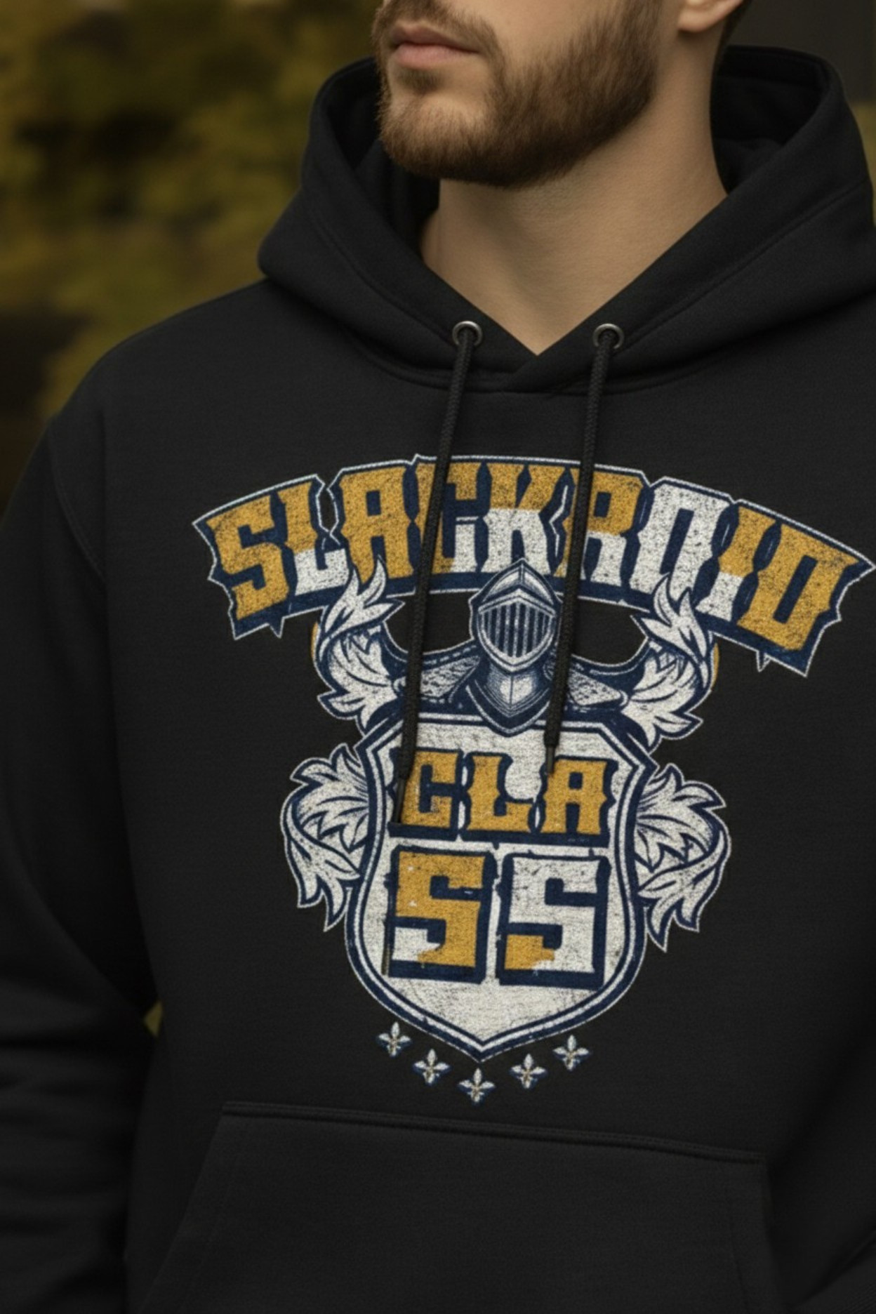 Premium Black Printed Hoodie for Men – Stylish Winter Wear Slackroid