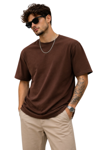 Premium 100% cotton round neck t-shirt by Slackroid Marketplace, made with 220 GSM fabric for a perfect balance of comfort, durability, and everyday style.